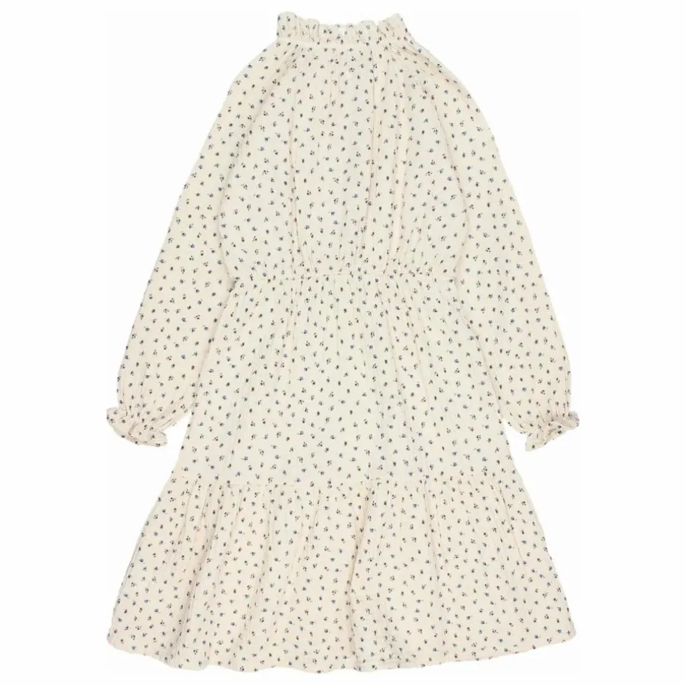 Robe Volants Gaze de Coton Bio | Ivoire