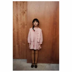 Robe Volants Vichy | Rose