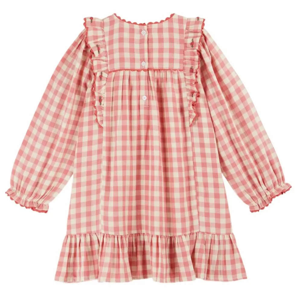 Robe Volants Vichy | Rose