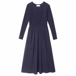 Robe Zandra Popeline de Coton | Bleu marine