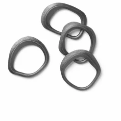 Rond de serviette - Set de 4 | Noir