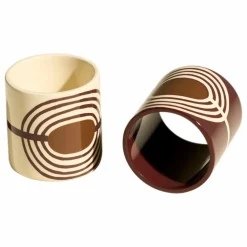Ronds de serviette laqués Mirage - Set de 2 | Carmin