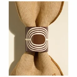 Ronds de serviette laqués Mirage - Set de 2 | Carmin