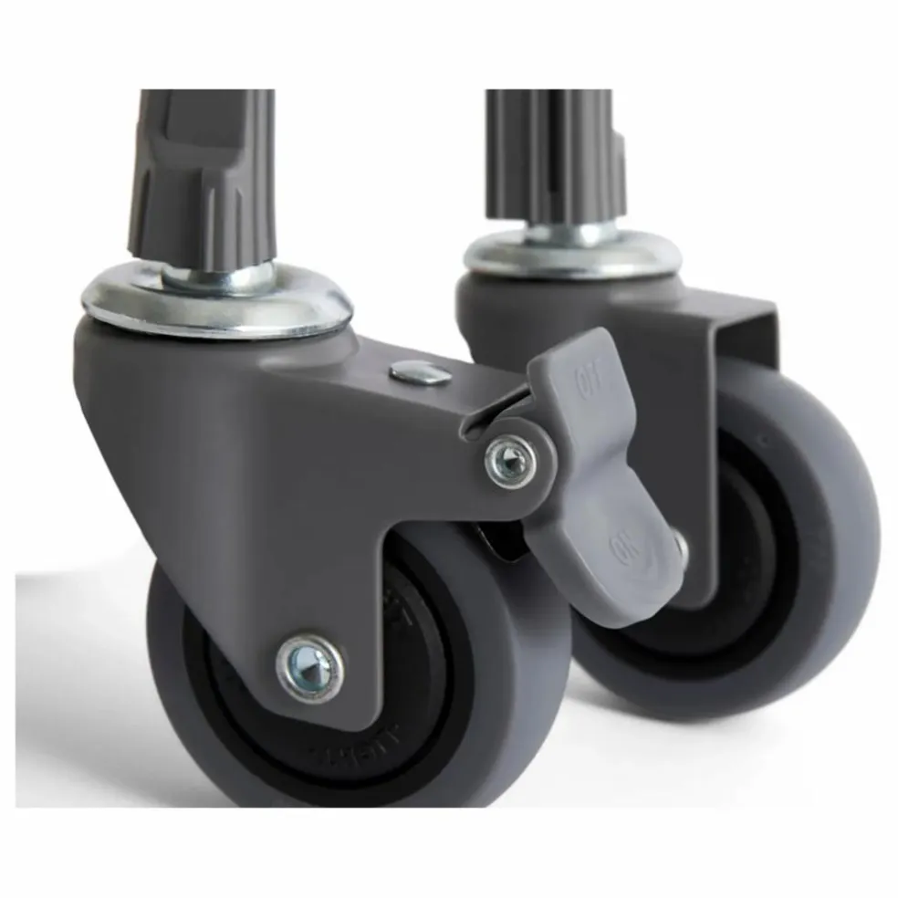Roues pour cagette pliable Crate - Set de 4 | Gris