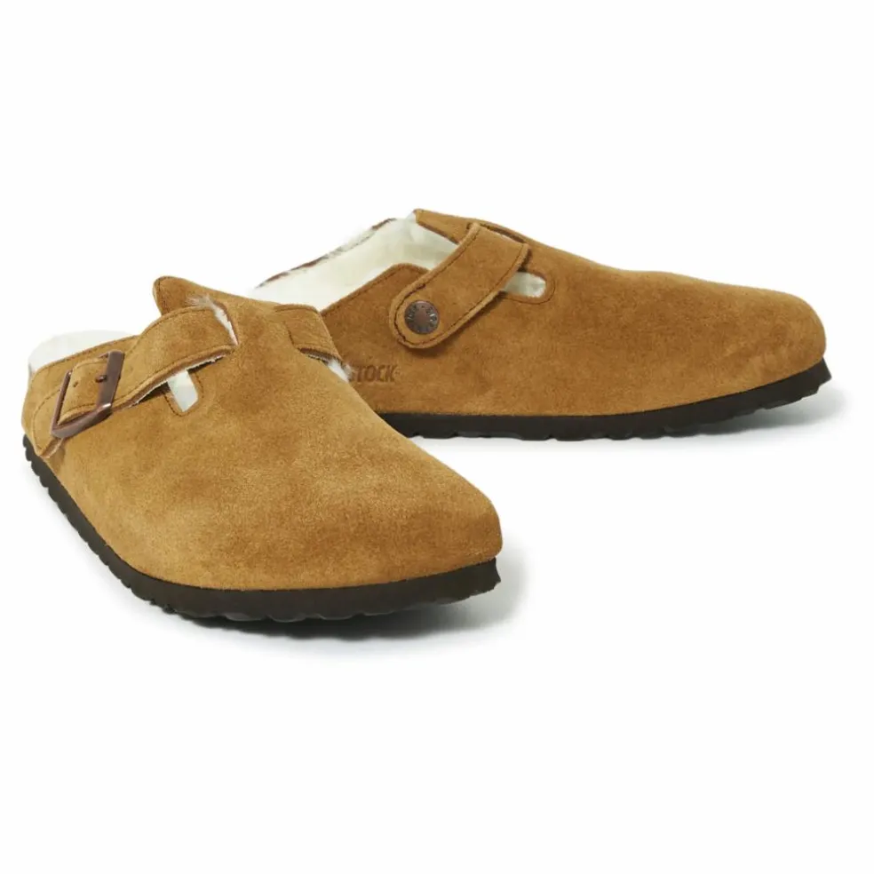 Sabots Boston Fur Cuir Suede - Collection Adulte | Camel