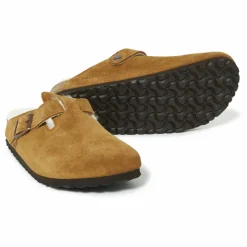 Sabots Boston Fur Cuir Suede - Collection Adulte | Camel