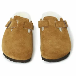 Sabots Boston Fur Cuir Suede - Collection Adulte | Camel