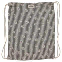 Sac à dos fleurs roses | Gris