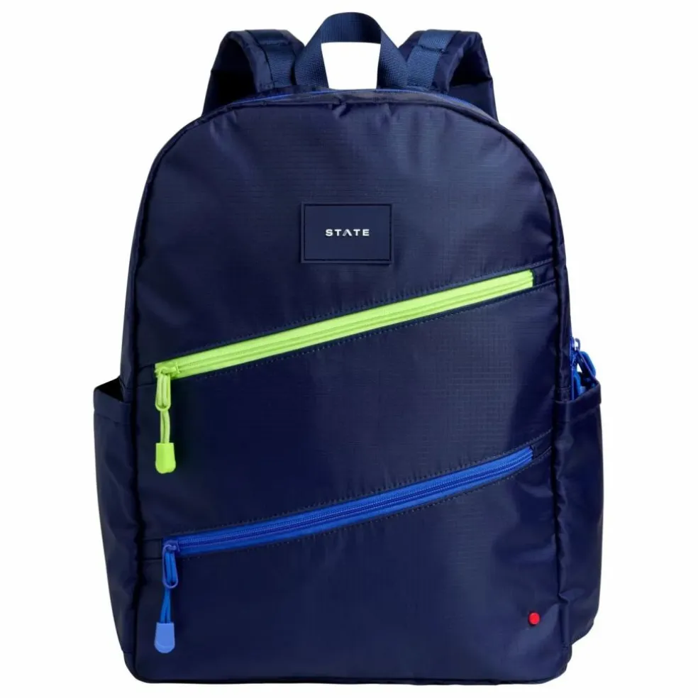 Sac à Dos Kane Deux Poches Diagonal Zippers | Bleu marine