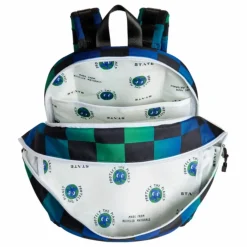 Sac à Dos Kane Deux Poches Diagonal Zippers | Bleu marine
