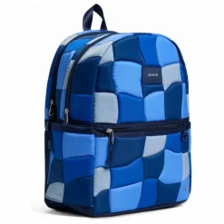 Sac à Dos Kane Deux Poches Puffer Check | Bleu