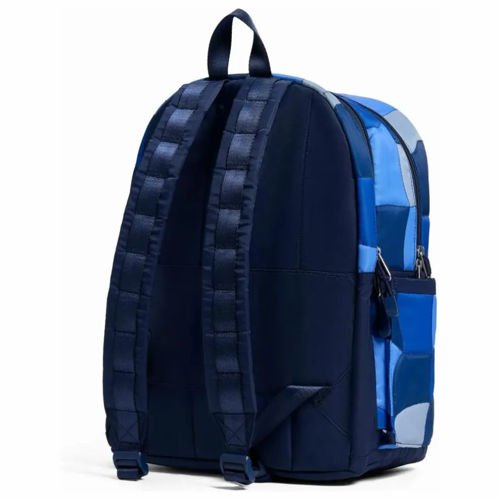 Sac à Dos Kane Deux Poches Puffer Check | Bleu