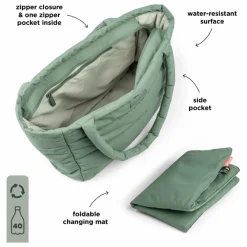 Sac à langer matelassé | Vert