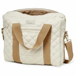 Sac à langer matelassé Stripes | Camel