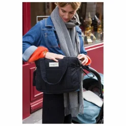 Sac à langer Mini Darcy en coton recyclé | Noir
