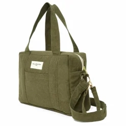 Sac à langer Mini Darcy en coton recyclé | Vert kaki