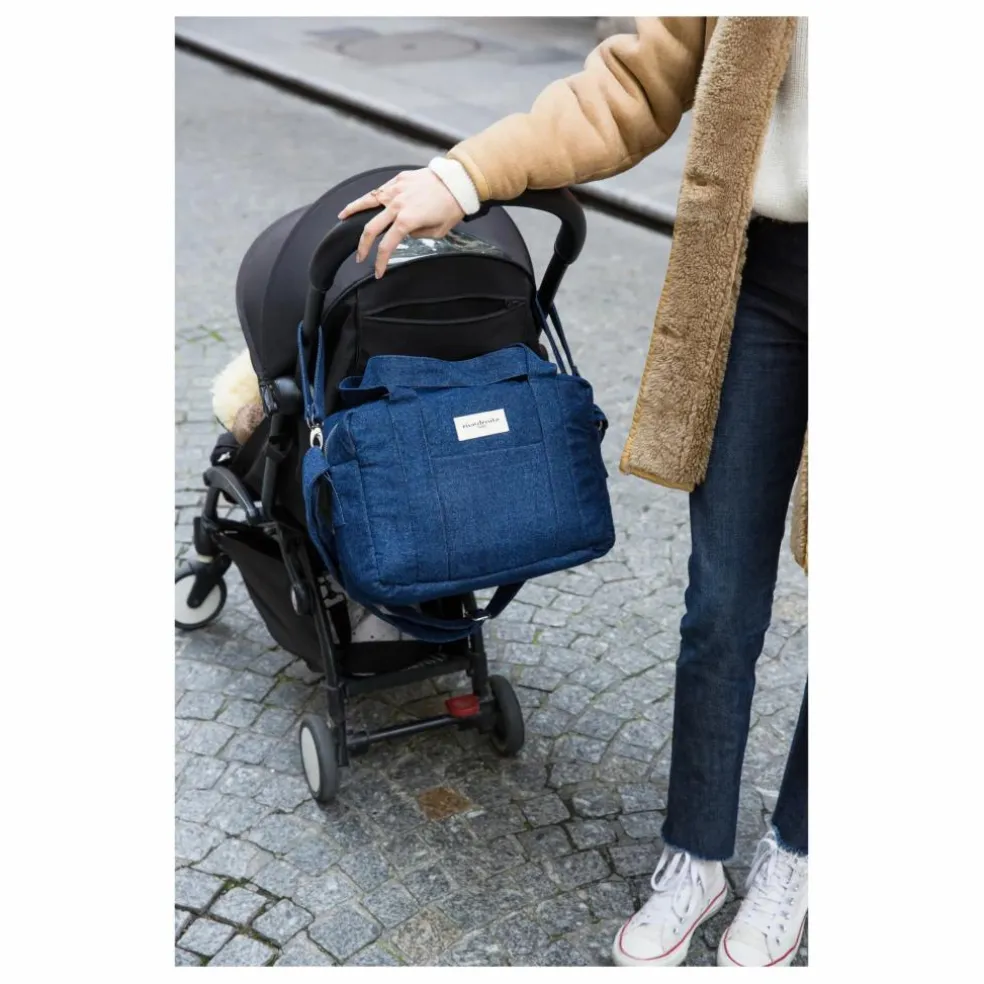 Sac à langer Mini Darcy en Denim Upcyclé | Denim brut