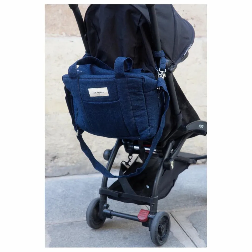 Sac à langer Mini Darcy en Denim Upcyclé | Denim brut