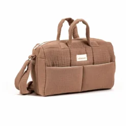 Sac à langer pour poupée gaze de coton | Mocha