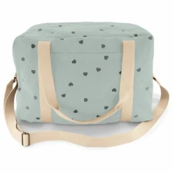 Sac à langer Raphaël imprimé cœurs | Bleu ciel
