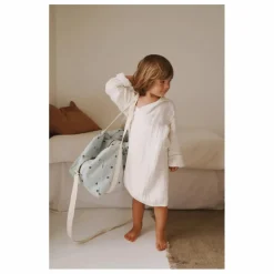Sac à langer Raphaël imprimé cœurs | Bleu ciel
