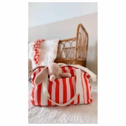 Sac à langer Raphaël rayé | Rouge