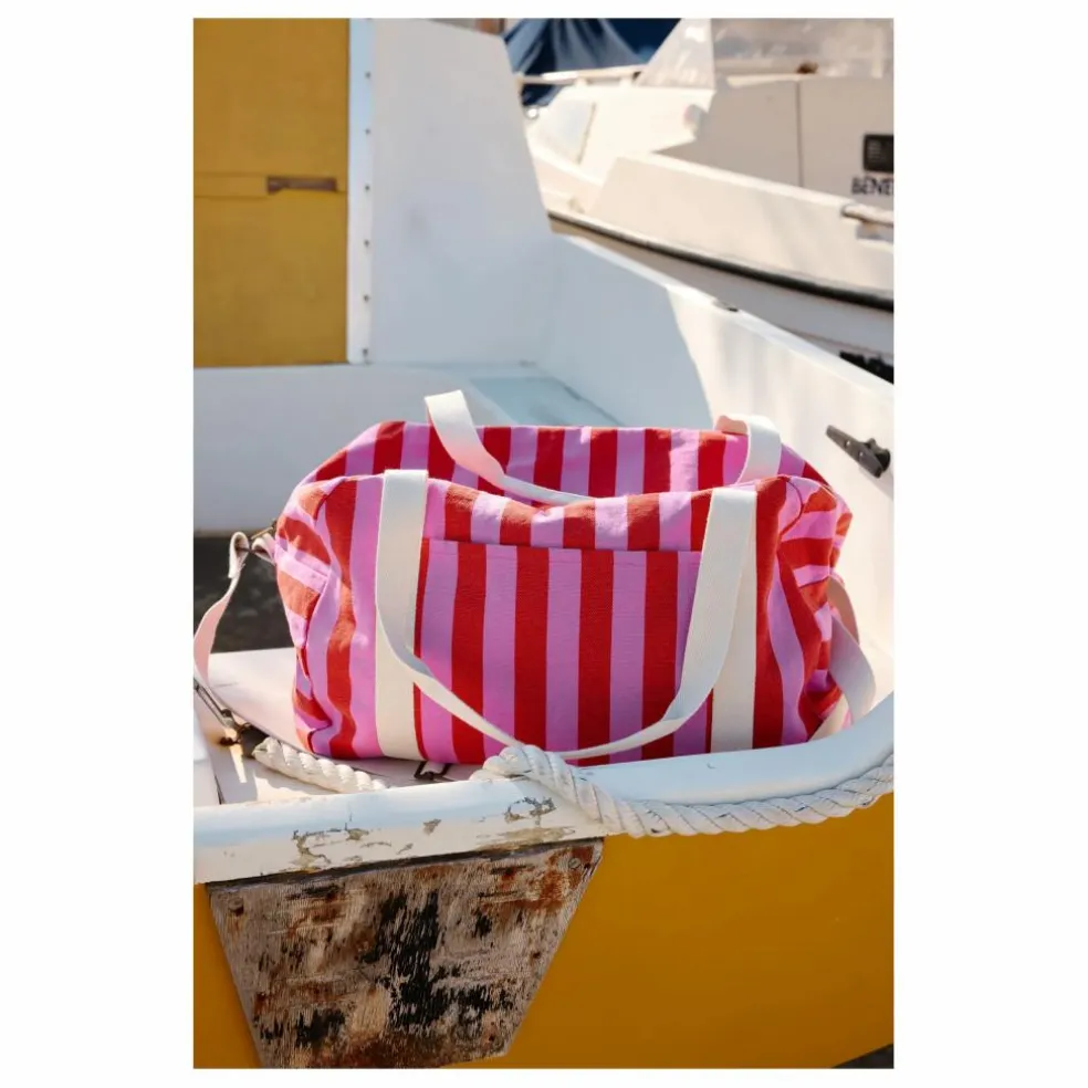 Sac à langer Raphaël rayé | Rose pâle