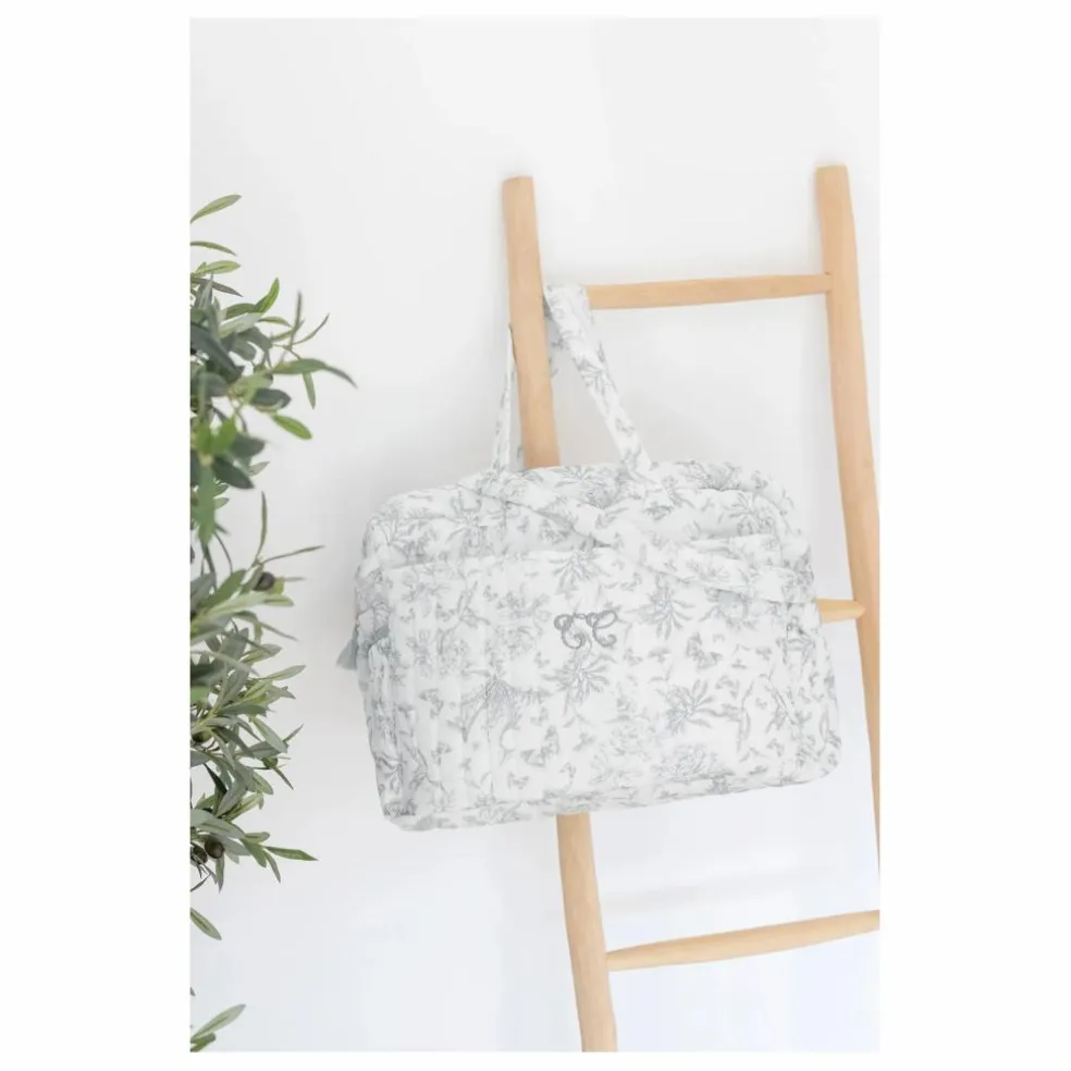 Sac à langer Toile de Jouy | Gris
