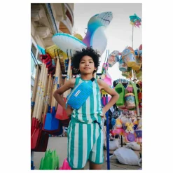Sac Banane Coeur Coton Bio | Turquoise