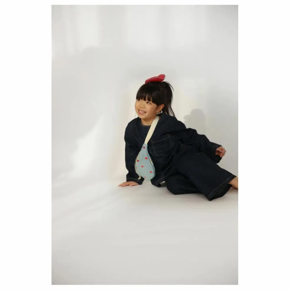 Sac banane enfant Hearts | Denim