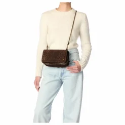 Sac Bobi Croûte Velours Léopard | Marron