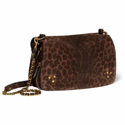 Sac Bobi Croûte Velours Léopard | Marron