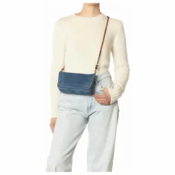 Sac Bobi S Croûte Velours | Bleu jean