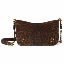 Sac Bobi S Croûte Velours Léopard | Marron