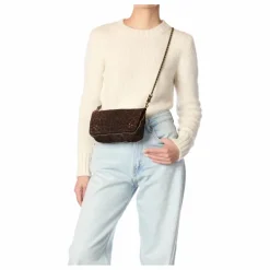 Sac Bobi S Croûte Velours Léopard | Marron