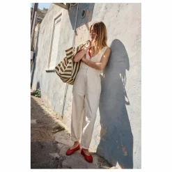 Sac cabas rayé Elisa | Olive