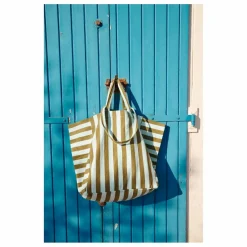 Sac cabas rayé Elisa | Olive