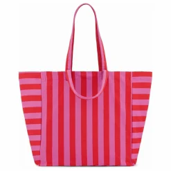 Sac cabas rayé Elisa | Rouge