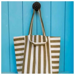 Sac cabas rayée Elisabeth | Olive