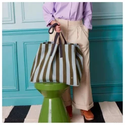 Sac cabas Rita | Bleu Turquoise - Vert Foncé
