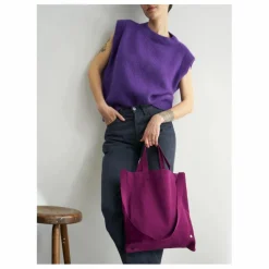 Sac City Iona en toile de coton | Pourpre