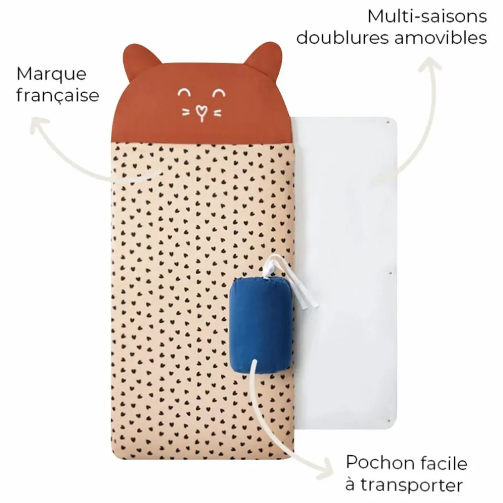 Sac de couchage multi-saison Léopard | Terracotta