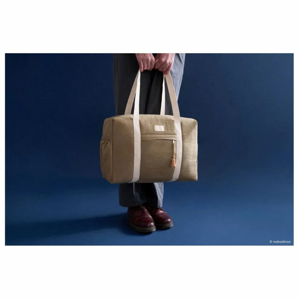 Sac de maternité imperméable en coton bio Opéra | Olive