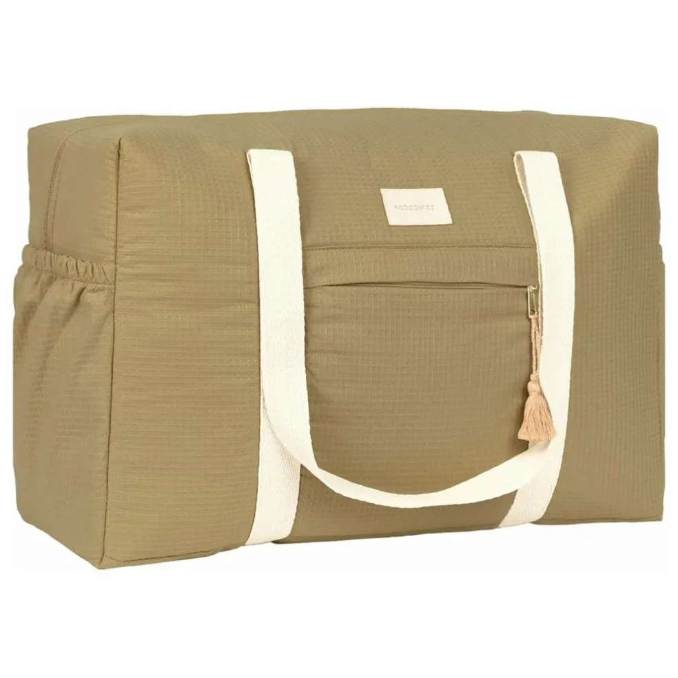 Sac de maternité imperméable en coton bio Opéra | Olive