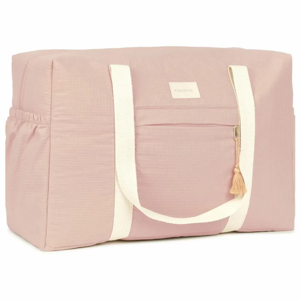 Sac de maternité imperméable en coton bio Opéra | Rose pâle
