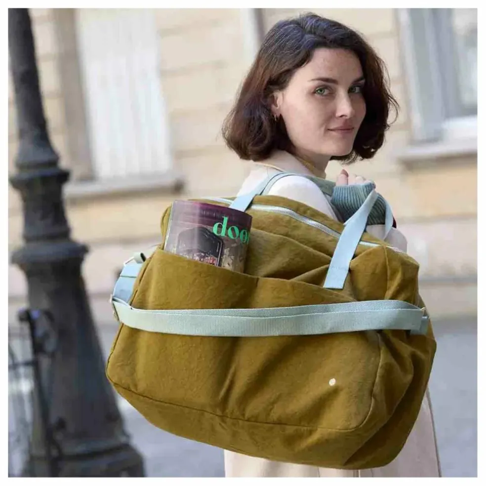 Sac de voyage en coton bio Iona | Gold