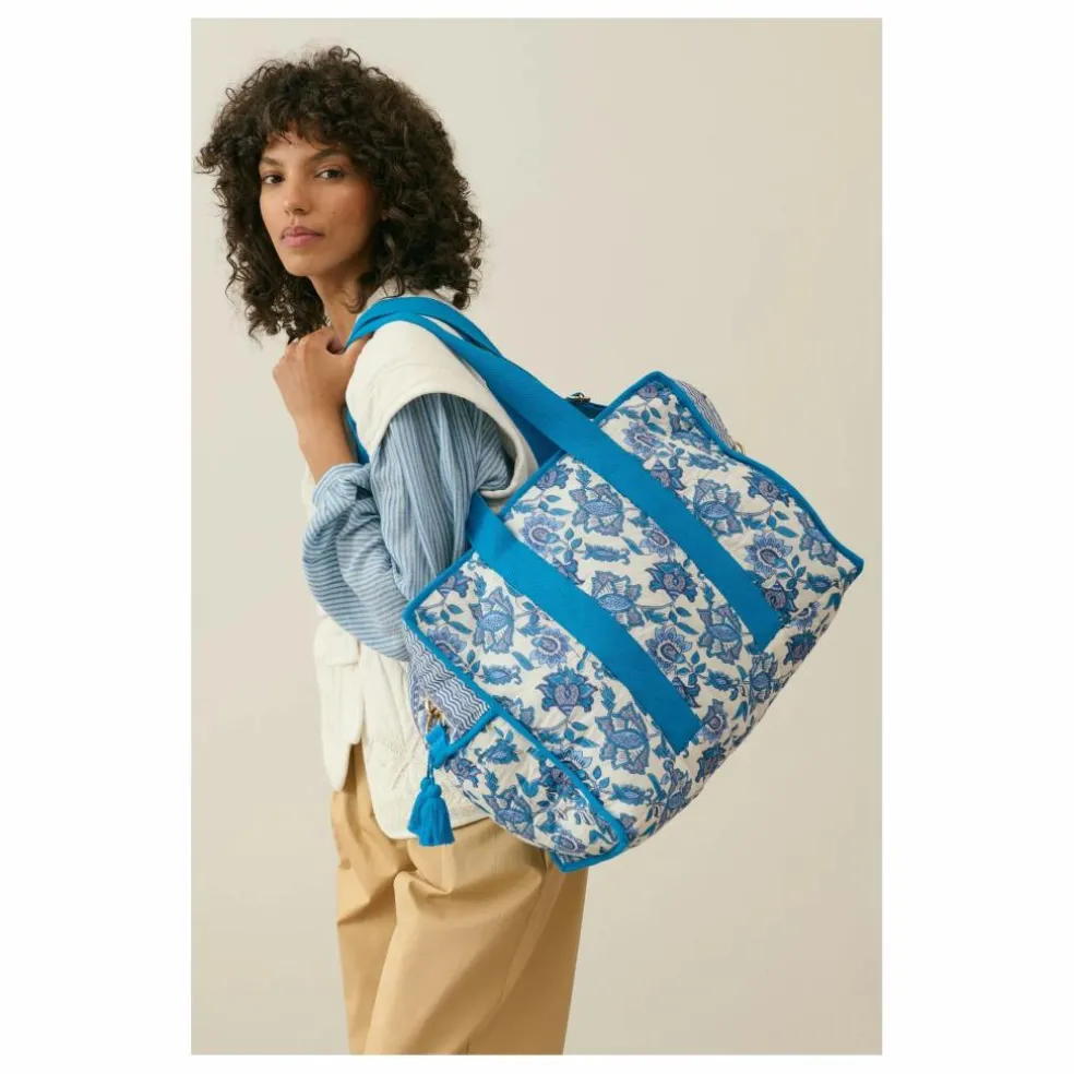 Sac 36h Lilio en coton bio | Bleu azur