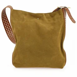 Sac Le Enzo Cran Velours | Tabac