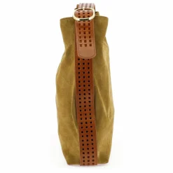 Sac Le Enzo Cran Velours | Tabac