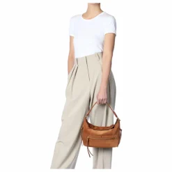 Sac Lucky Hobo Croûte Velours | Caramel